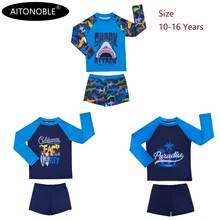 2021 Aitonoble с рукавом для девочек Купальники От 10 до 16 лет купальный костюм для мальчиков с длинным рукавом пляжная одежда гидрокостюм для подводного плавания одежда 2024 - купить недорого