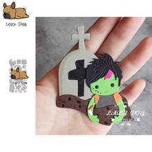 Halloween Tombstone Boy Girl Metal Cutting Dies Scrapbooking Stencil DIY Craft Embossing Die Cuts Card Making New Dies For 2020 2024 - buy cheap