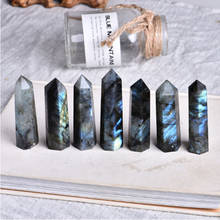 250g/bag Natural Labradorite Crystal Point Moonstone Towers Healing Stone Energy Ore Mineral Ornaments Home Decoration 2024 - buy cheap