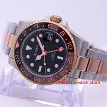 Bliger 40mm Automatic Mechanical Men Watch Luxury Brand Sapphire Crystal GMT Watch Luminous Waterproof Calendar Wristwatch Men 2024 - buy cheap