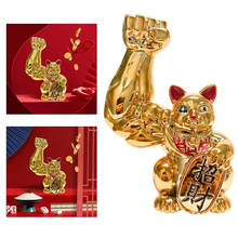 1x Resin Muscle Arm Lucky Cat Figurines Feng Shui Statue Decoration Ornaments for Car Interior Home Table Decor 2024 - buy cheap