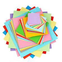 100 unids/lote de Origami hecho a mano para niños de 3 a 6 años, papel de colores divertido para guardería, creatividad 3D, Origami 2024 - compra barato