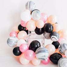 10 pçs azul rosa ágata balões de mármore colorido látex balão de ar para chá de bebê festa de aniversário decoração crianças fontes de festa 12'' 2024 - compre barato