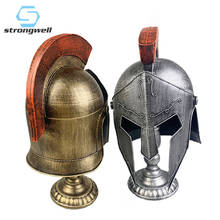 Strongwell Vintage European Roman Warrior Helmet Statue Metalwork Armor Iron Model Props Home Decoration Accessories Gift 2024 - buy cheap