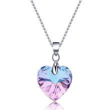 Fashion Elegant Crystal Rhinestone Heart Shaped Pendant Necklace  for Women Wedding New Charming Jewelry 2024 - buy cheap