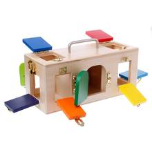 Игрушки Монтессори, занятая доска для детей, «сделай сам», ящик с замком, деревянная игрушка для раннего развития сенсорного развития ребенка, детские игрушки, подарки 2024 - купить недорого