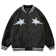 ERENEJIAN-chaquetas holgadas de gran tamaño para hombre y mujer, chaqueta de béisbol con mangas de cuero, estilo universitario, Hip Hop, Letterman, Hi Street 2024 - compra barato