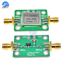 LNA-Amplificador de señal RF de banda ancha de 5-3500MHz, módulo amplificador de bajo ruido de banda ancha de alta ganancia de 20dB con blindaje 2024 - compra barato