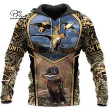 Newmarca nova roupa de tatuagem e camuflagem para caça de animais, caçador de pato, engraçada, casual, agasalho, pulôver harajuku 3 com capuz, para homens/mulheres, d7 2024 - compre barato