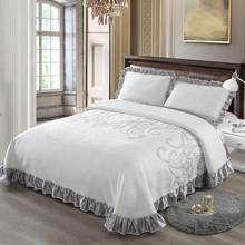 New Luxury Bed spread bedspread King Queen size Bed cover set Mattress topper Blanket Pillowcase couvre lit colcha de cama 40 2024 - buy cheap