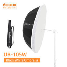 Godox UB-105W 41 дюйма 105 см параболический черный белый светоотражающий Зонт студийный светильник Зонт с черным серебристым диффузором 2024 - купить недорого