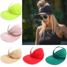 Chapéu de verão feminino, chapéu de sol, resistente uv, elástico, boné vazio, chapéu de rabo de cavalo, novos bonés casuais, chapéu de praia, 2021 2024 - compre barato