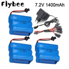 7.2v 1400mah NiCD Battery with Charger For toys Cars Tanks Trains Robots Boats Guns Parts AA 1400mah 7.2v Rechargeable Battery 2024 - buy cheap