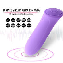 Mini vibrador bullet para ponto g, pequeno, estimulador de clitóris, 10 velocidades, produtos sexuais para adultos, brinquedos sexuais para mulheres 2024 - compre barato