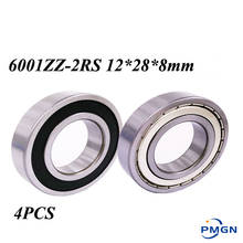4pcs High-quality ABEC-5  6001ZZ 6001 2RS 6001RS 6001Z 6001 deep groove ball bearing 12*28*8mm 6001rs bearing  6001 bearing 2024 - buy cheap