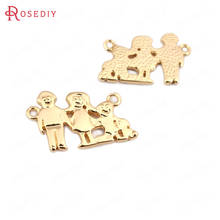 (33503)6PCS 18*11MM 24K Gold Color Brass Friend Charms Pendants High Quality Diy Jewelry Findings Accessories wholesale 2024 - buy cheap