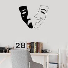 Máscara teatral calcomanía de vinilo para pared teatro hogar habitación decoración arte pegatinas Mural A4-044 2024 - compra barato