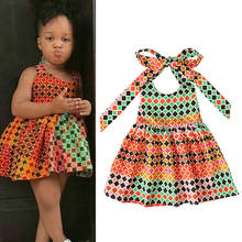 Детское летнее платье в африканском стиле, с лямкой на шее 2024 - купить недорого