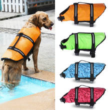 Colete salva-vidas para cachorro, roupa de natação com flutuador de pano para segurança de animais de estimação 2024 - compre barato