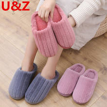 Lovers Indoor Slippers Warm Plush Soft Bottom Women Home Bedroom Slippers 2019 Winter Warm Shoes Woman Floor Slides Autumn 2024 - buy cheap