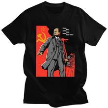 Classic Vladimir Lenin Soviet USSR CCCP T-shirt Men Short Sleeve Propaganda Tshirt Russia Communism Marxism Socialism Tee Shirt 2024 - buy cheap