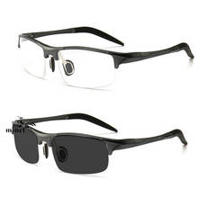 2020 алюминиево-магниевые серые линзы очки для чтения мужские Пресбиопии очки для дальнозоркости уличные солнцезащитные фотохромные с диоптрией NX 2024 - купить недорого