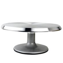 Baking Tool Alloy Mounted Cream Cake Turntable Rotating Table Stand Base Turn Around Decorating Silver Metal 2024 - buy cheap