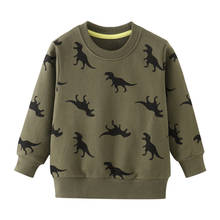 Boys T Shirts Kids Cartoon Dinosaur Appliques Cotton Sweatshirt Autumn Long Sleeve Tops Children Boys Shirts Clothing 2024 - buy cheap