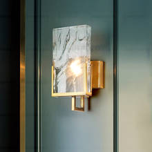 Luminária de parede moderna, abajur de metal com led para decoração de parede de casa, banheiro, quarto e sala de estar, abajur de vidro 2024 - compre barato