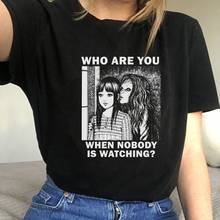 Who Are YouTomie Junji Ito T-Shirt Women Japanese Horror Manga Gothic Tee Street Style Cute Anime Shirt Grunge Aesthetic Clothes 2024 - buy cheap