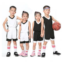 Новое поступление, детский баскетбольный комплект из джерси и майки для мальчиков и девочек, детская тренировочная форма, спортивные костюмы для студентов, 9 цветов 2024 - купить недорого
