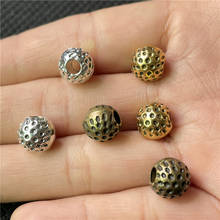 JunKang 10pcs 10mm large hole beads pitted pattern DIY handmade bracelets rosary chain connection pieces wholesale jewelry 2024 - buy cheap