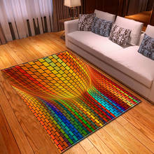 Carpet for Living Room 3D Geometric Kids Room Decoration Carpet Home Children Rug Hallway Floor Bedroom Non-slip Bedside Mats 2024 - buy cheap