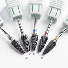 5 tipo preto cerâmica prego broca bits fresa para acessórios da máquina de manicure elétrica giratória ferramentas da arte do prego 2024 - compre barato