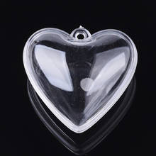 300 pcs Plastic Clear Heart Pendants jewelry making 29x30x18mm, Hole: 1.8mm; Inner Diameter: 21x26mm F50 2024 - buy cheap