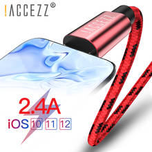 ! USB-кабель ACCEZZ для зарядки и передачи данных для iPhone X XS MAX XR 7 6 8 6S 5 5S Plus для iPad Mini 1 2 3 4 8 Pin, кабели для быстрой зарядки и синхронизации, 1 м 2024 - купить недорого