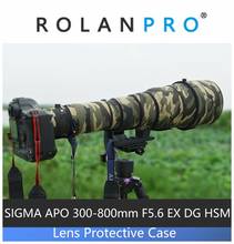 ROLANPRO-funda protectora de camuflaje para lente de cámara, cubierta de lluvia para Sigma APO 300-800mm f/5,6 EX DG HSM, para cámara Nikon Canon SLR 2024 - compra barato