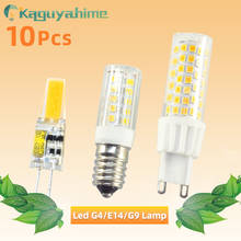 Kaguyahime 10Pcs Dimmable COB E14 G4 G9 Bulb LED 6W 10W 220V ACDC 12V LED Lamp Crystal LED Light Lampara Ampoule LED G9 Bulb G4 2024 - buy cheap