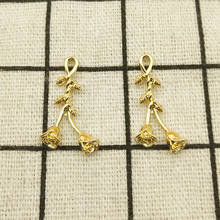 10pcs flower charm jewelry accessories earring pendant bracelet necklace charms zinc alloy diy finding 11x25mm 2024 - buy cheap