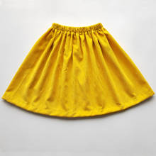 Falda amarilla de pana para niñas, ropa de otoño e invierno, tutú, Vestido de princesa, novedad de primavera, 202 2024 - compra barato