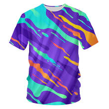 IFPD EU Size New Fashion O Neck T-shirt 3d Printed Colorful Colorful Stripes Tshirt Unisex Man/womans Short Sleeve Tees Tops 2024 - buy cheap