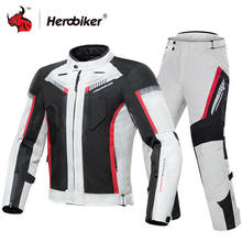 HEROBIKER Winter Waterproof Motorcycle Jacket Men Riding Racing Moto Jacket Body Armor Protection Motocross Jacket With Linner 2024 - buy cheap