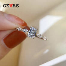 Oeves-anillos de boda de diamante alto en carbono para mujer, de plata de ley 100% 925 de 1 quilate, joyería fina brillante para fiesta de boda, regalos 2024 - compra barato