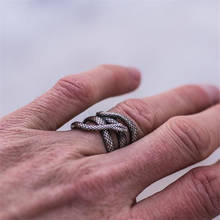 Винтажное увеличенное женское кольцо в стиле панк с животными, мужские ювелирные изделия 2024 - купить недорого