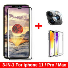 3-IN-1 Camera Tempered Glass For iphone 11 11pro Screen Protector & Protective Case For Apple iphone11 Glass iphone 11 Pro Max 2024 - buy cheap