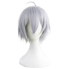Game Twisted Wonderland Cosplay Wig Silver Gray Short Heat Resistant Synthetic Hair Carnival Halloween Party Cosplay Proop 2024 - buy cheap