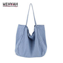 Wahyah Denim Shoulder Hand Bag for Woman 2019 Shoulder Bag Large Capacity Cowboy Casual Jeans Bags Women Handbags bolsos  ZY046 2024 - buy cheap