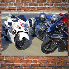 Carteles e impresiones de motocicleta clásicos Superbike Suzuki Hayabusa, arte de pared, pintura en lienzo para decoración del hogar 2024 - compra barato