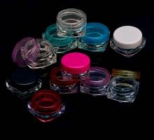 100pcs/lot 3g transparent small square bottle 5g Cosmetic Empty Jar Pot Eyeshadow Lip Balm Face Cream Sample Container 2024 - buy cheap