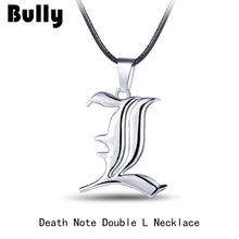 Popular Anime Necklace DEATH NOTE Double L Alloy Pendant Cosplay Props Exquisite Gift for Friends Men Women Hot Sale Necklace 2024 - buy cheap